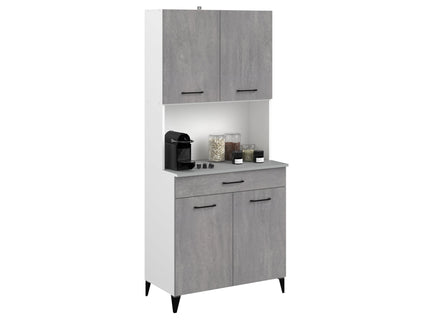 Parisot Buffet Malice 1 - Buffet Set in Weiß & Betonoptik mit Schrank
