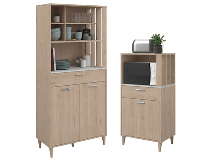 Parisot Buffet Gala 1 - Küchenbuffet Set in Eiche & Betonoptik