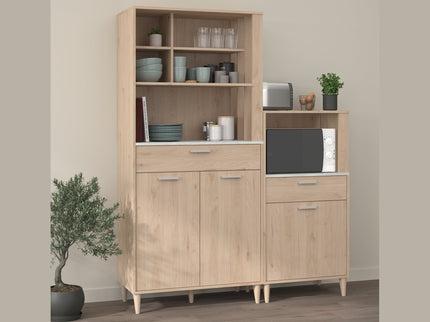 Parisot Buffet Gala 1 - Küchenbuffet Set in Eiche & Betonoptik