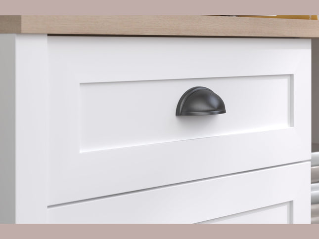 Parisot Buffet Cottage 11 - Küchenbuffet in Weiß / Eiche