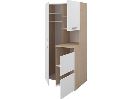 Parisot Laundry 1 Waschmaschinenumbauschrank Set - Weiß & Eiche für Hauswirtschaftsraum