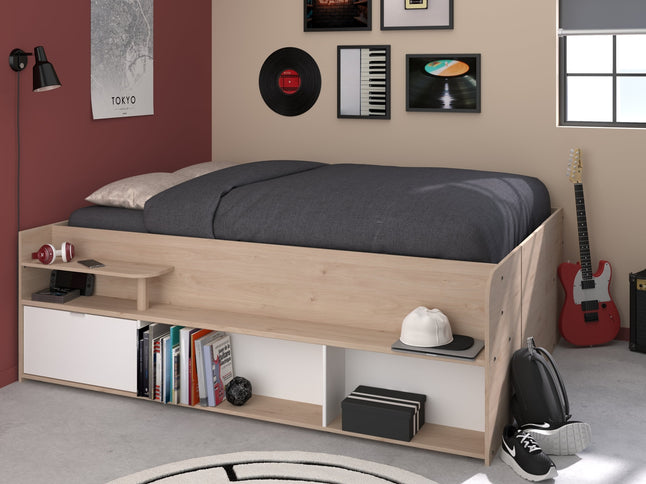 Parisot Stauraumbett Travel 2 - 140x200 – Stauraumbett in Eiche/Schwarz