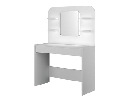 Schminktisch mit LED & Geheimfächern Trasman Secret – Weiß