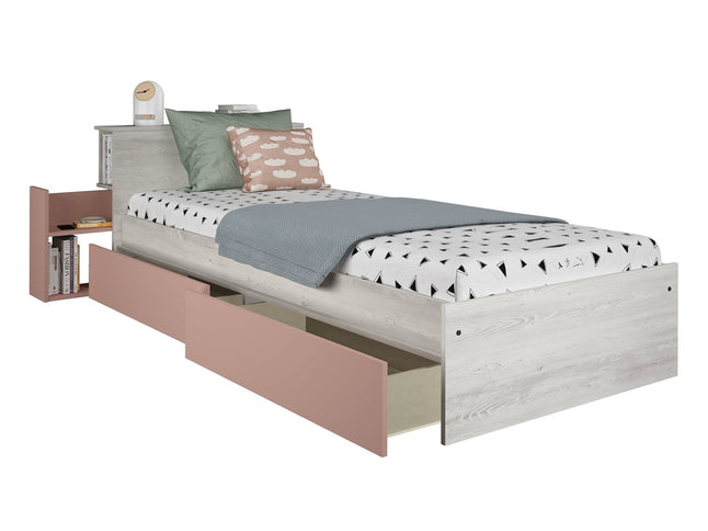 Kompaktbett mit Stauraum & Schubladen Trasman Jazz – 90x200 cm - Cascina/Altrosa