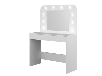 Schminktisch mit LED & Spiegel Trasman Hollywood – Weiß