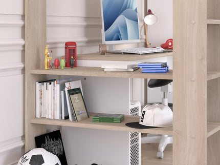 Parisot Eck-Hochbett Alex mit zwei Liegeflächen 90x200 und 2 integrierten Schreibtischen