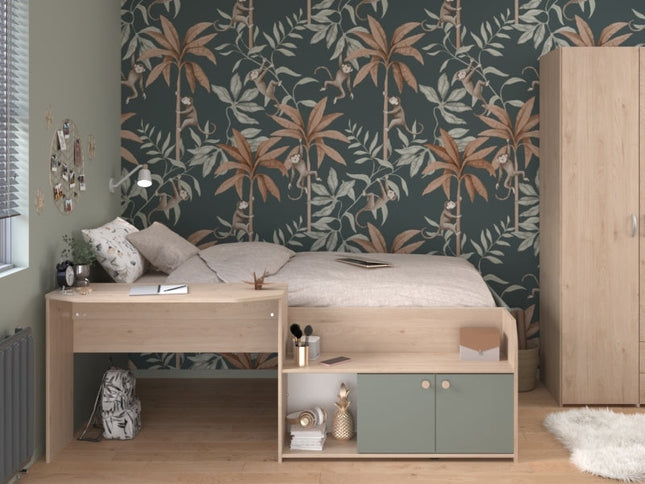 Parisot Kinderzimmer Set Jade 11 - Hochbett & Kleiderschrank - 90x200 cm