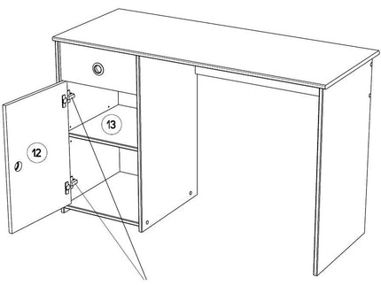 Parisot Smoozy 26 – 4-teiliges Kinderzimmer-Set mit Stauraumbett, Schrank & Schreibtisch, Kiefer Weiß, Blau/Pink