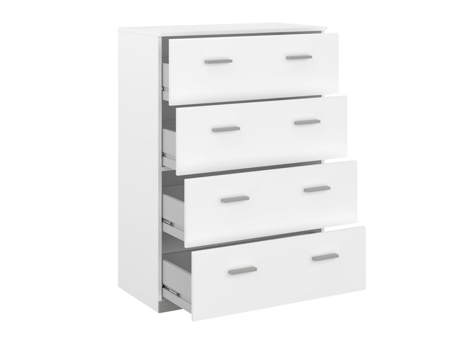 Parisot Kinderzimmer-Set Reverse 13 – 2-tlg. Hochbett mit Schreibtisch & Kommode, Weiß