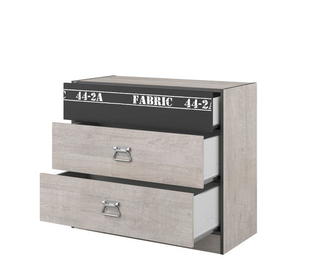 Parisot Kinderzimmer-Set Fabric 14 – mit Bett, Nako, Kommode & Bettschubkasten