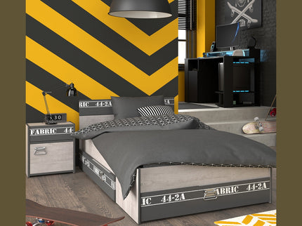 Parisot Kinderzimmer-Set Fabric 22 – mit LED-Gamertisch, Bett & mehr