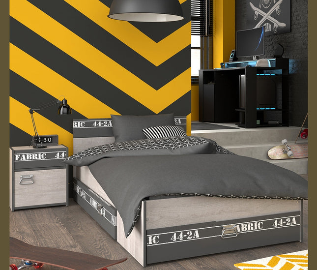 Parisot Kinderzimmer-Set Fabric 22 – mit LED-Gamertisch, Bett & mehr