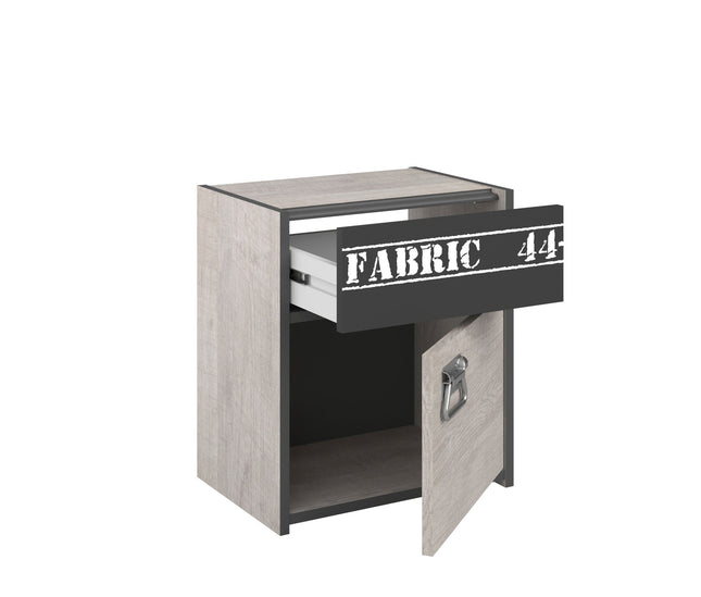 Parisot Kinderzimmer-Set Fabric 2 – mit Bett,Schrank,Nako & Bettschubkasten