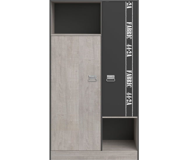 Parisot Kinderzimmer-Set Fabric 2 – mit Bett,Schrank,Nako & Bettschubkasten