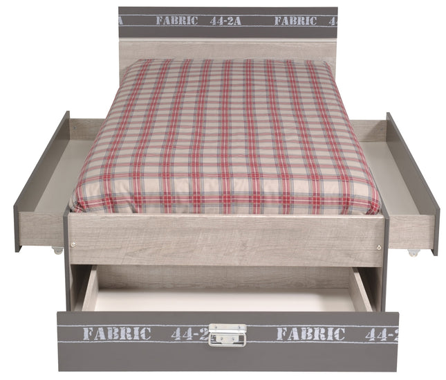Parisot Kinderzimmer-Set Fabric 14 – mit Bett, Nako, Kommode & Bettschubkasten