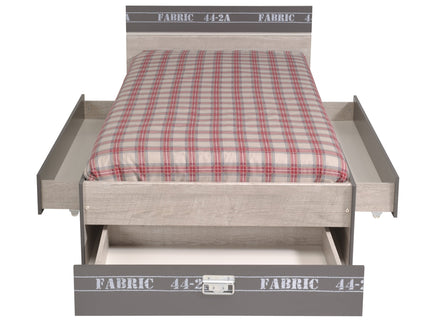 Parisot Kinderzimmer-Set Fabric 15 – mit Bett, Nako, Bettschubkasten & Schreibtisch