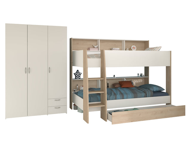 Parisot Shelter 13 Kinderzimmer-Set – Etagenbett, Kleiderschrank & Bettschubkasten
