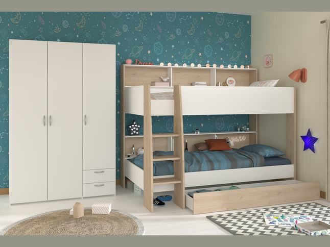 Parisot Shelter 13 Kinderzimmer-Set – Etagenbett, Kleiderschrank & Bettschubkasten
