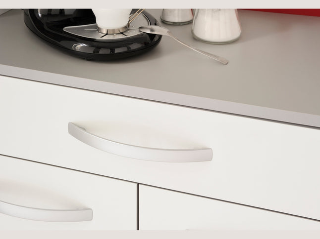 Parisot Buffet Spoon 1 - Modernes Küchenbuffet in weiß/grau mit praktischen Stauraumfunktionen