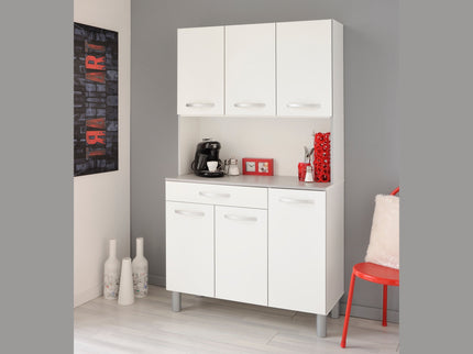 Parisot Buffet Spoon 1 - Modernes Küchenbuffet in weiß/grau mit praktischen Stauraumfunktionen