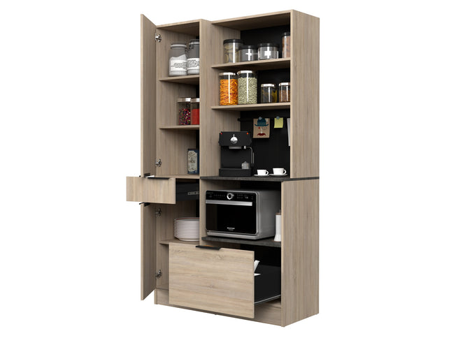 Parisot Buffet Fumay 11 - Küchenbuffet Set in Eiche & Betonoptik