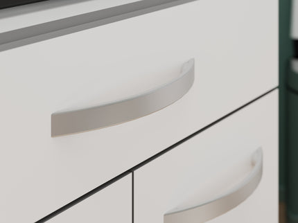 Parisot Buffet Season 1 - Modernes Küchenbuffet in Alu-Grau & Weiß mit viel Stauraum