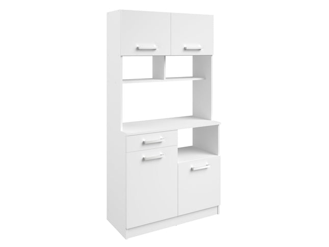 Parisot Buffet Uno 11 - Weißes Küchenbuffet mit Schubkästen und Türen für praktischen Stauraum