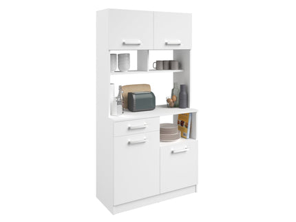 Parisot Buffet Uno 11 - Weißes Küchenbuffet mit Schubkästen und Türen für praktischen Stauraum