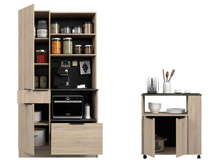 Parisot Buffet Fumay 1 - Küchenbuffet in Eiche-Betonoptik