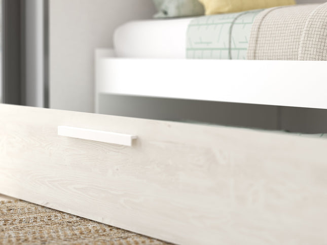 Kompaktes Schlafzimmer mit Brückenschrank Trasman Artik – 90x200 cm - Cascina/Weiß