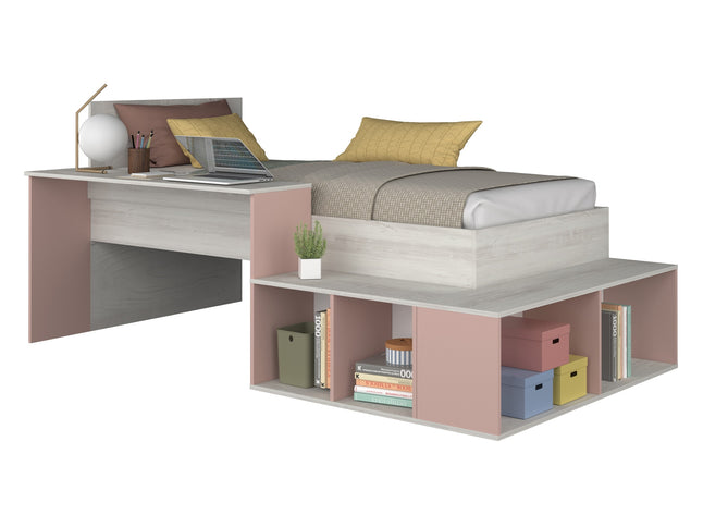 Stauraumbett mit Schreibtisch Trasman Blake - 90x200 - Cascina/Altrosa