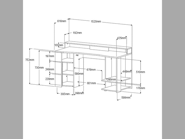 Parisot Gaming Set - Meta 12 in schwarz/Chene Kronberg inkl. RGB LED Beleuchtung