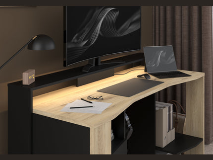 Parisot Gaming Set - Meta 12 in schwarz/Chene Kronberg inkl. RGB LED Beleuchtung