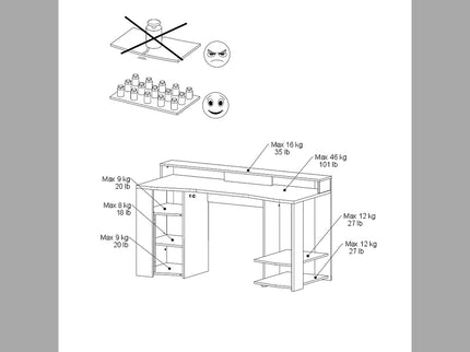 Parisot Gaming Set - Meta 11 in schwarz/Chene Kronberg inkl. RGB LED Beleuchtung