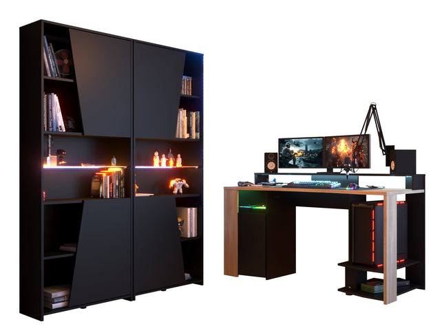 Parisot Gaming Set - Meta 11 in schwarz/Chene Kronberg inkl. RGB LED Beleuchtung