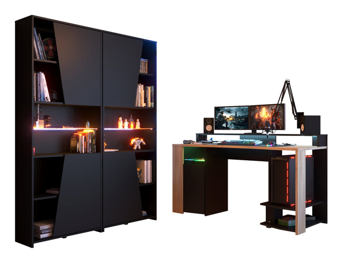 Parisot Gaming Set - Meta 11 in schwarz/Chene Kronberg inkl. RGB LED Beleuchtung