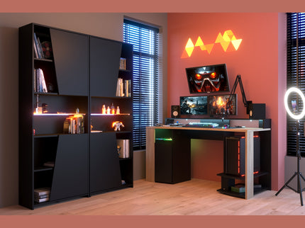 Parisot Gaming Set - Meta 11 in schwarz/Chene Kronberg inkl. RGB LED Beleuchtung