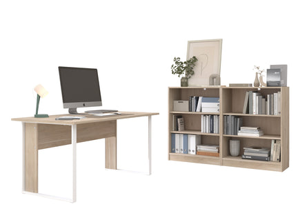Home Office Set 3 teilig - Parisot Start Up 22 – Schreibtisch & Regale - Eiche/Weiß