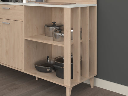 Parisot Beistellschrank Gala 12 - Mehrzweckschrank in Eiche & Betonoptik