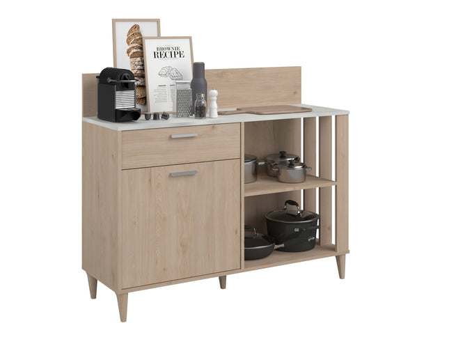 Parisot Beistellschrank Gala 12 - Mehrzweckschrank in Eiche & Betonoptik