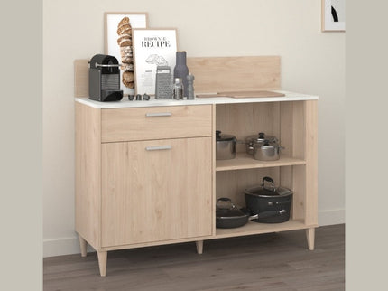 Parisot Beistellschrank Gala 12 - Mehrzweckschrank in Eiche & Betonoptik