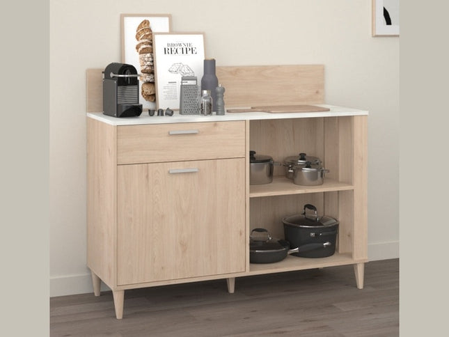 Parisot Beistellschrank Gala 12 - Mehrzweckschrank in Eiche & Betonoptik