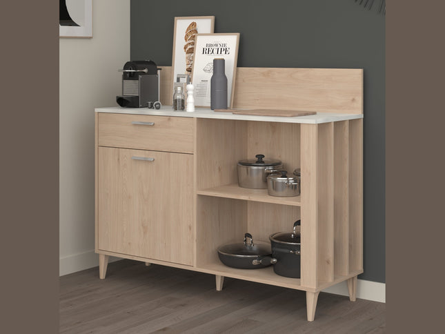 Parisot Beistellschrank Gala 12 - Mehrzweckschrank in Eiche & Betonoptik