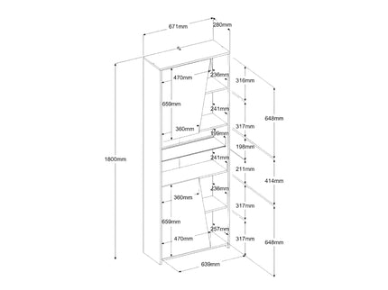 Parisot Gaming Set 1 - 3 tlg. Gamingtisch und 2 x Schrank inkl. RGB LED Beleuchtung - schwarz
