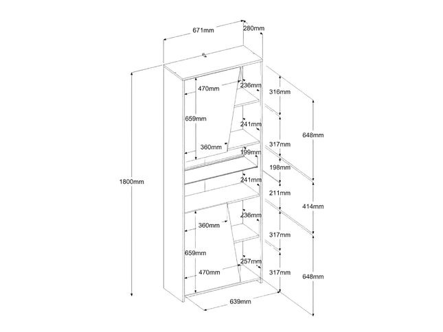Parisot Gaming Set 2 - 2 tlg. Gamingtisch und Schrank inkl. RGB LED Beleuchtung - schwarz