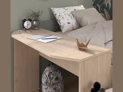 Parisot Jade1 - Hochbett mit integrierten Schreibtisch und Stauraum - 90x200 - Jackson Eiche und Seladon grün  #