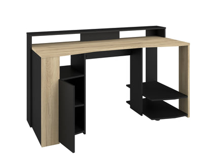 Parisot E-Sport Gaming Schreibtisch - Meta 1 in schwarz/chene Kronberg inkl. RGB LED Beleuchtung