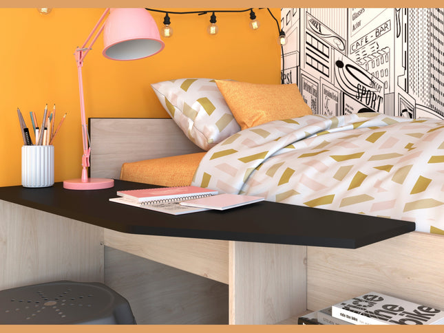 Parisot Milky 22 Kinderzimmer-Set Hochbett 90x200 & Kleiderschrank