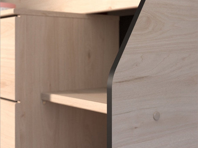 Parisot Milky 22 Kinderzimmer-Set Hochbett 90x200 & Kleiderschrank