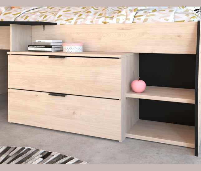 Parisot Milky 22 Kinderzimmer-Set Hochbett 90x200 & Kleiderschrank